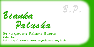 bianka paluska business card